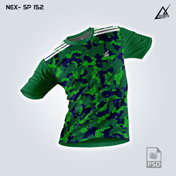 NEX SP 152 GREEN AND NAVY BLUE SPORTSWEAR SUBLIMATION JERSEY DESIGN