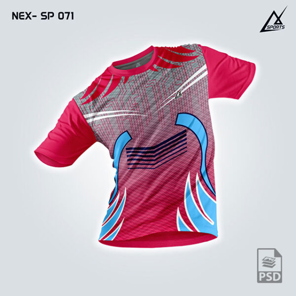 NEX SP 071 PINK AND BLUE SPORTSWEAR SUBLIMATION JERSEY DESIGN