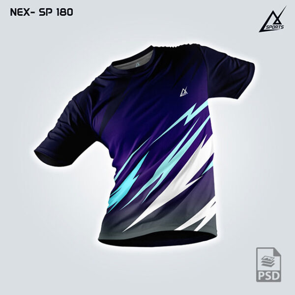 NEX SP 180 NAVY BLUE AND VIOLET SPORTSWEAR SUBLIMATION JERSEY DESIGN