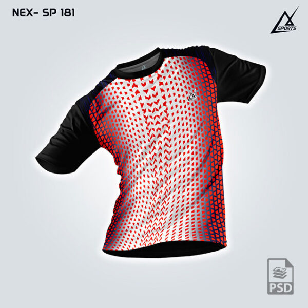 NEX SP 181 RED/WHITE AND BLACK SPORTSWEAR SUBLIMATION JERSEY DESIGN