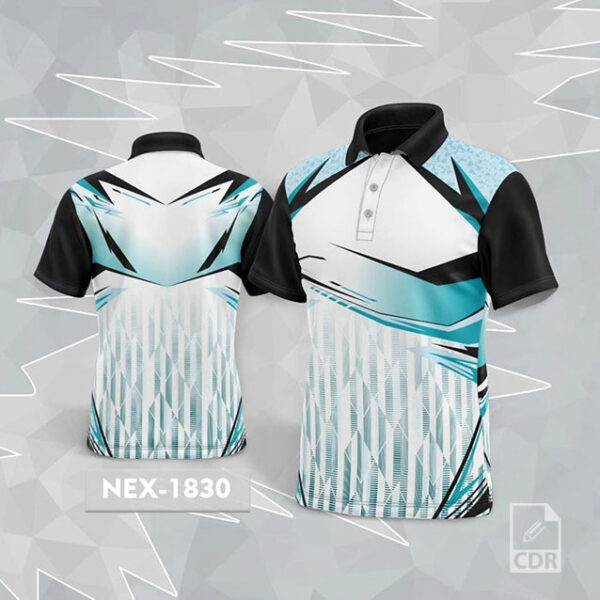 NEX 1830 FIROZI AND WHITE SPORTSWEAR SUBLIMATION JERSEY DESIGN
