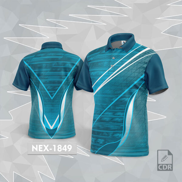 NEX 1849 FIROZI BLUE  SPORTSWEAR SUBLIMATION JERSEY DESIGN