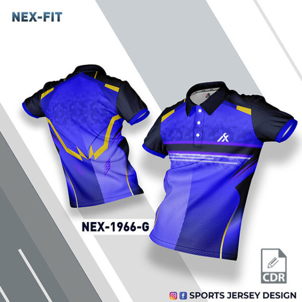 NEX 1966-G VIOLAT AND BLACK SPORTSWEAR SUBLIMATION JERSEY DESIGN