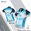 NEX 2301 FIROZI BLUE AND WHITE SPORTSWEAR SUBLIMATION JERSEY DESIGN