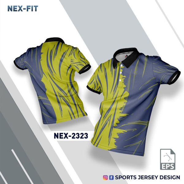NEX 2323 GRAY AND YELLOW SPORTSWEAR SUBLIMATION JERSEY DESIGN