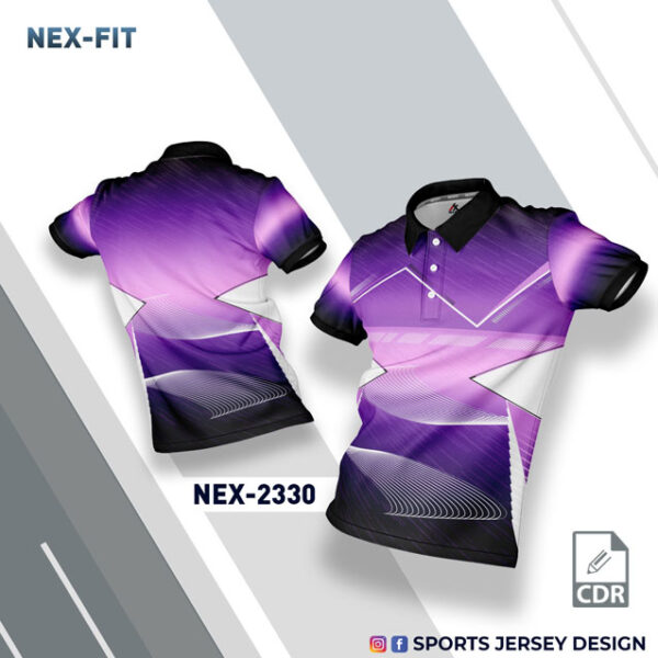 NEX 2330 PURPLLE AND BLACK SPORTSWEAR SUBLIMATION JERSEY DESIGN