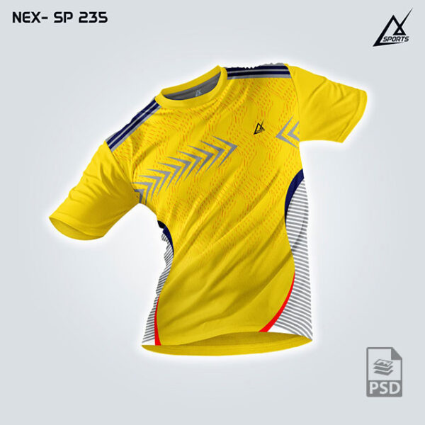 NEX SP 235 YELLOW SPORTS WEAR SUBLIMATION JERSEY DESIGN
