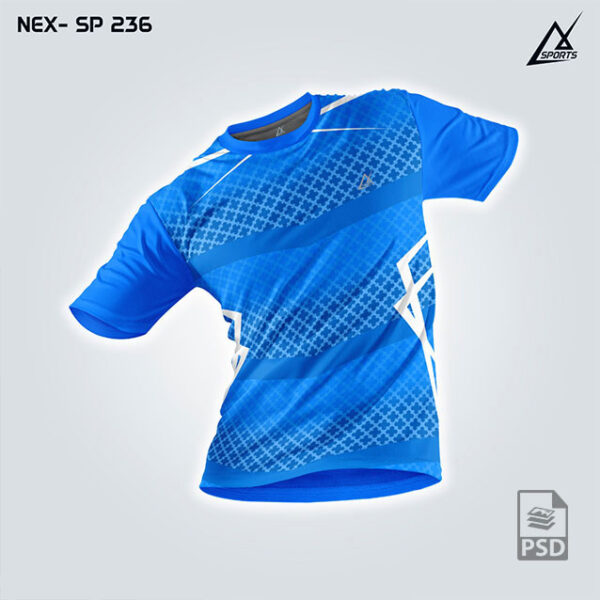 NEX SP 236 INDIA BLUE SPORTSWEAR SUBLIMATION JERSEY DESIGN