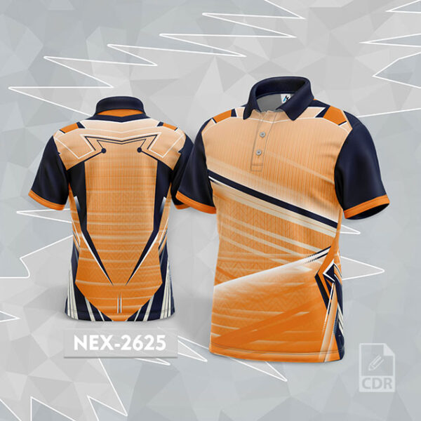 NEX 2625 ORANGE AND NAVY BLUE SPORTSWEAR SUBLIMATION JERSEY DESIGN