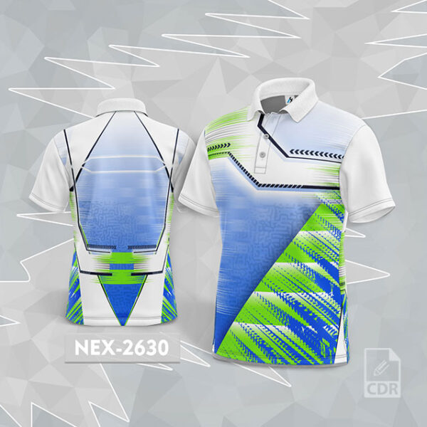 NEX 2630 WHITE/BLUE AND BLUE SPORTSWEAR SUBLIMATION JERSEY DESIGN