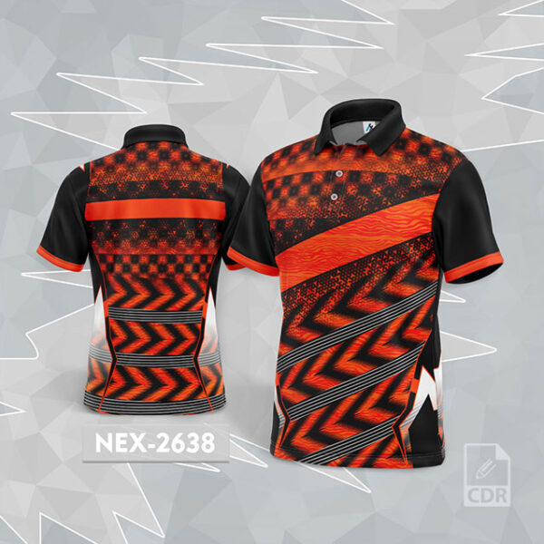 NEX 2638 RED AND BLACK SPORTSWEAR SUBLIMATION JERSEY DESIGN