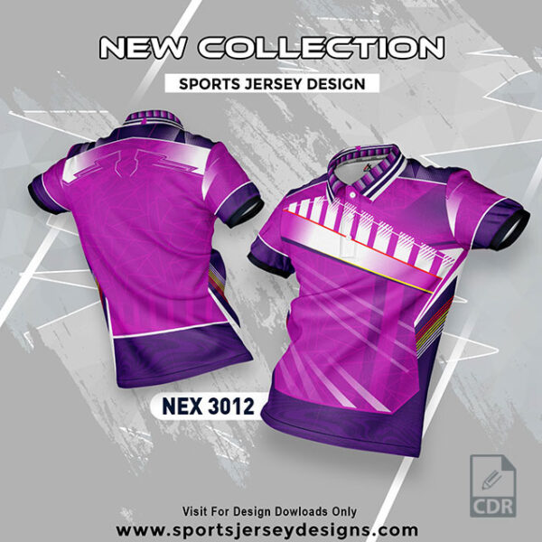 NEX 3012 PURPLLE AND WHITE SPORTSWEAR SUBLIMATION JERSEY DESIGN