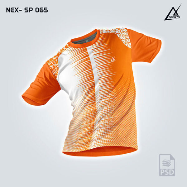 NEX-SP 065 ORANGE AND WHITE  SPORTSWEAR SUBLIATION JERSEY DESIGN