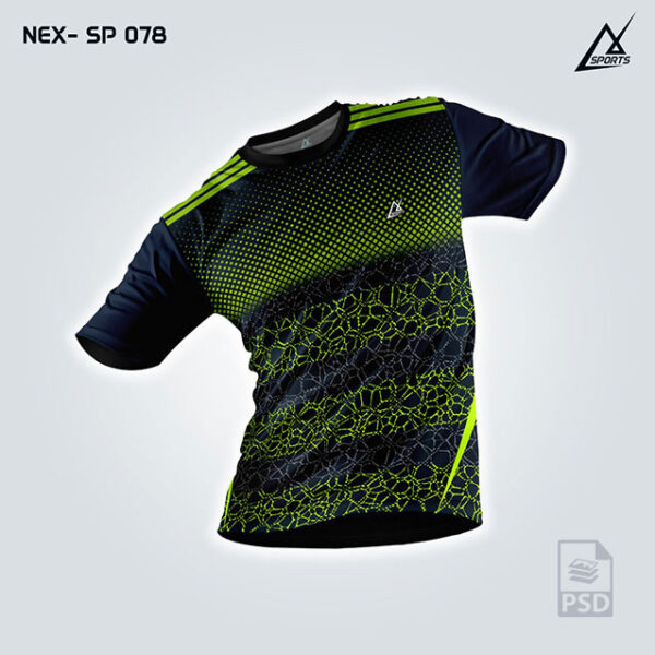 NEX-SP 078 NAVY BLUE AND GREEN  SPORTSWEAR SUBLIMATION JERSEY DESIGN