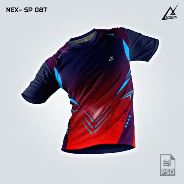 NEX SP 087 NAVY PINK AND RED SPORTSWEAR SUBLIMATION JERSEY DESIGN