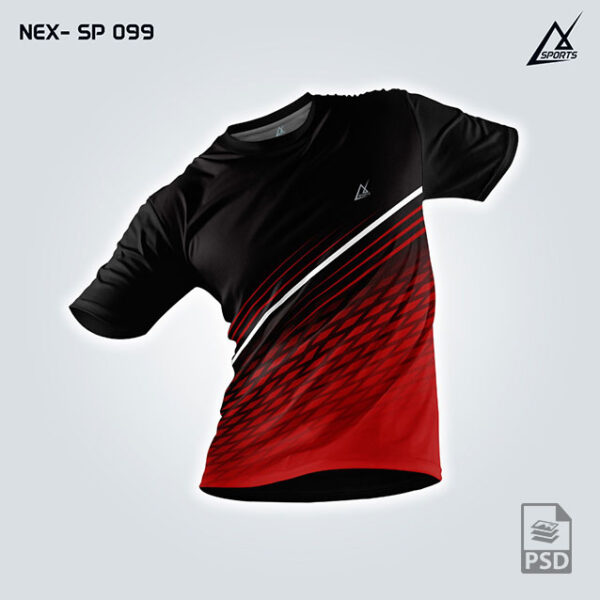 NEX SP 099 RED AND BLACK SPORTSWEAR SUBLIMATION JERSEY DESIGN