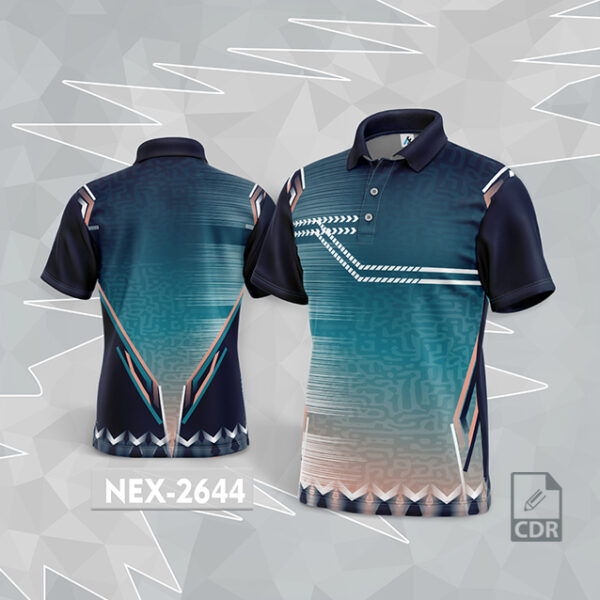 NEX 2644 TEAL AND PEACH  SPORTSWEAR SUBLIMATION JERSEY DESIGN