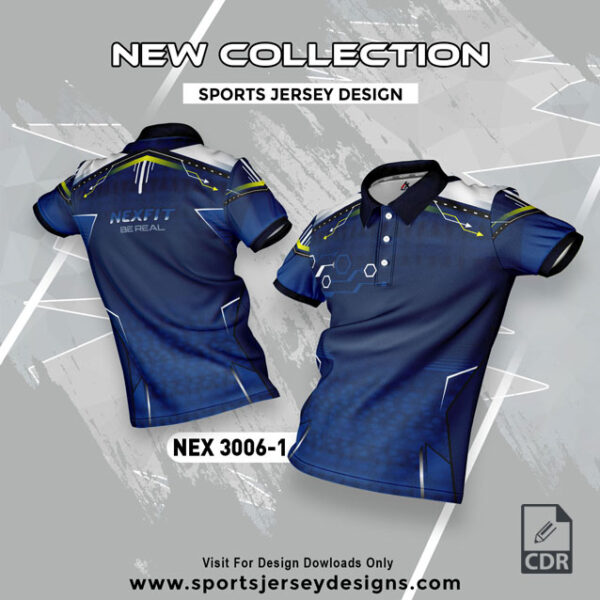 NEX 3006-1 ROYAL BLUE SPORTSWEAR SUBLIMATION JERSEY DESIGN