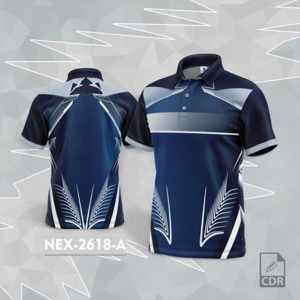 NEX 2618-A NAVY BLUE WITH DARK BLUE GRADIENT SPORTSWEAR SUBLIMATION JERSEY DESIGN