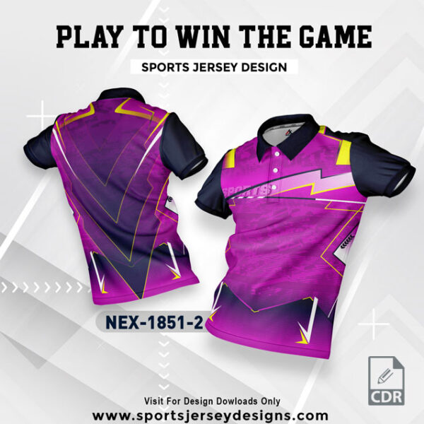 NEX 1851-2 PURPLLE AND NAVY SPORTSWEAR SUBLIMATION JERSEY DESIGN