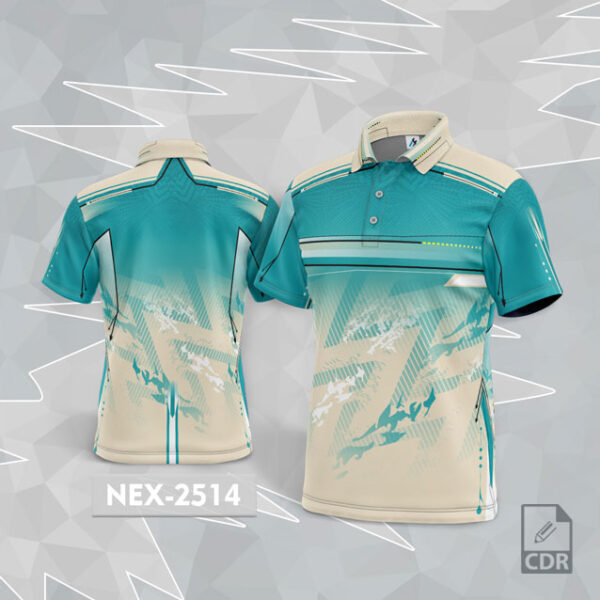 NEX 2514 TEAL AND BEIGE SPORTSWEAR SUBLIMATION JERSEY DESIGN