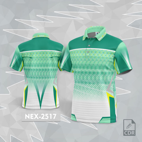 NEX 2517 SEA GREEN WHITE SPORTSWEAR SUBLIMATION JERSEY DESIGN