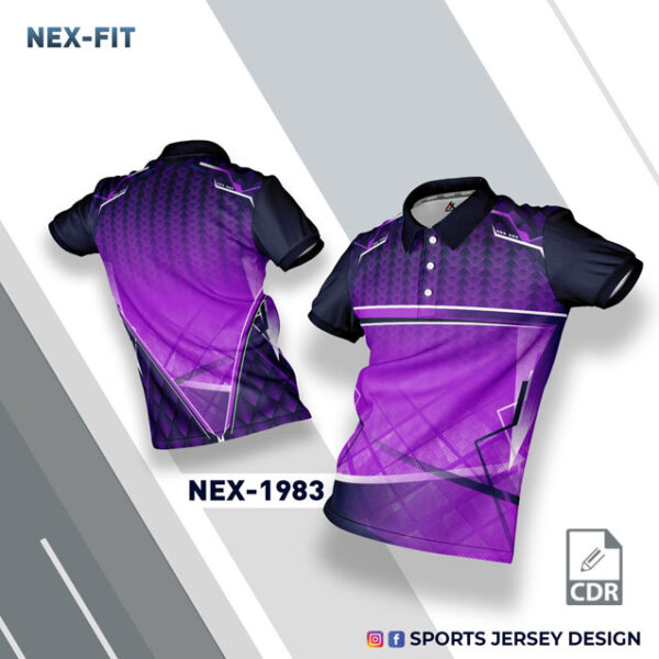 NEX 1983 VILOTE AND BLACK SPORTSWEAR SUBLIMATION JERSEY DESIGN