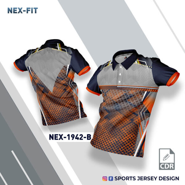 NEX 1942-B BROWN AND GRAY SPORTSWEAR SUBLIMATION JERSEY DESIGN