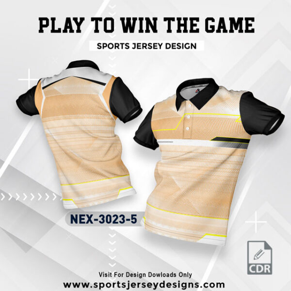 NEX 3023-5 BEIGE  SPORTSWEAR SUBLIMATION JERSEY DESIGN