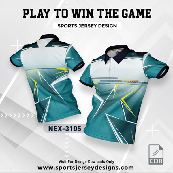 NEX 3023 SEA GREEN SPORTSWEAR SUBLIMATION JERSEY DESIGN