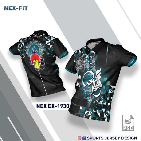 NEX EK 1930 BLACK EKVIRA AAI PALKHI SUBLIMATION JERSEY DESIGN