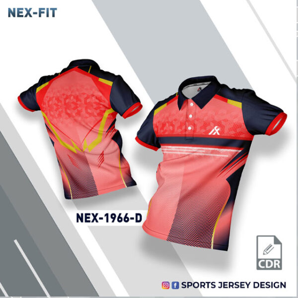 NEX 1966-D PEACH SPORTSWEAR SUBLIMATION JERSEY DESIGN