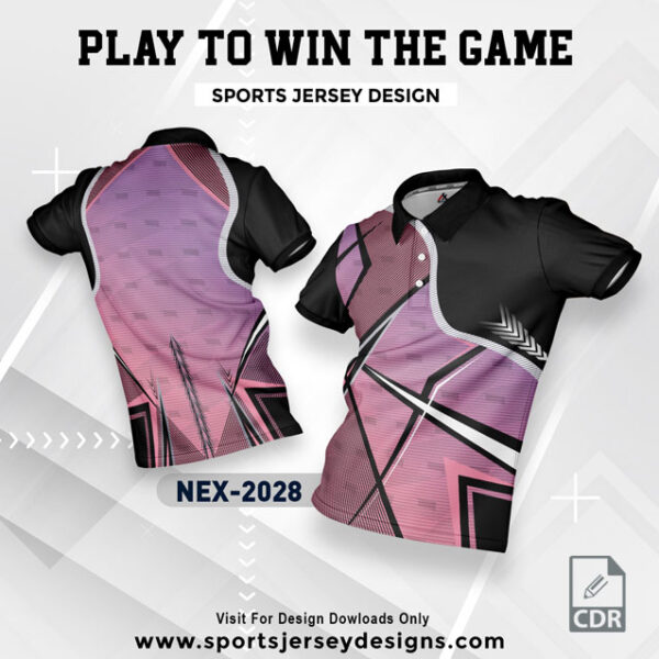 NEX 2028 BABE PINK AND BLACK SPORTSWEAR SUBLIMATION JERSEY DESIGN