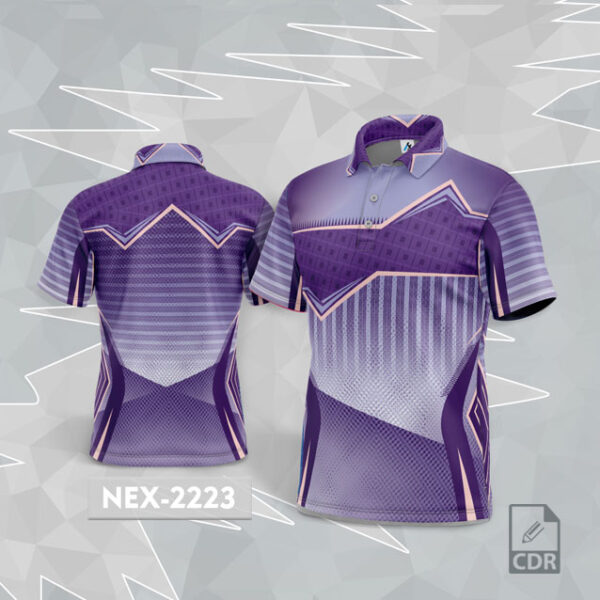 NEX 2223 VIOLET WITH WHITE GRADIENT SPORTSWEAR SUBLIMATION JERSEY DESIGN