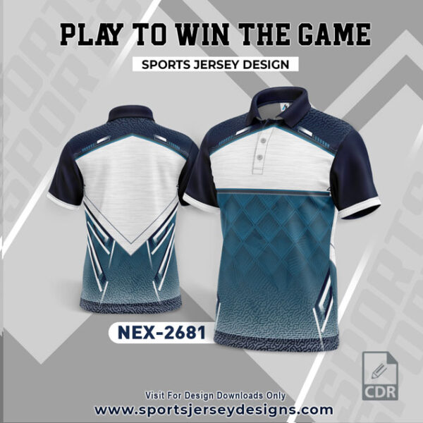 NEX 2681 DARK TEAL AND NAVY BLUE SPORTSWEAR SUBLIMATION JERSEY DESIGN
