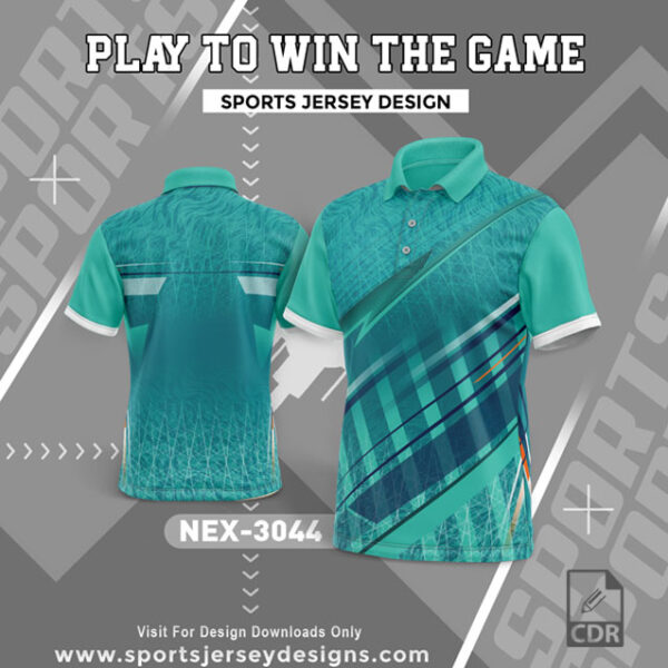NEX 3044 SEA GREEN SPORTSWEAR SUBLIMATION JERSEY DESIGN