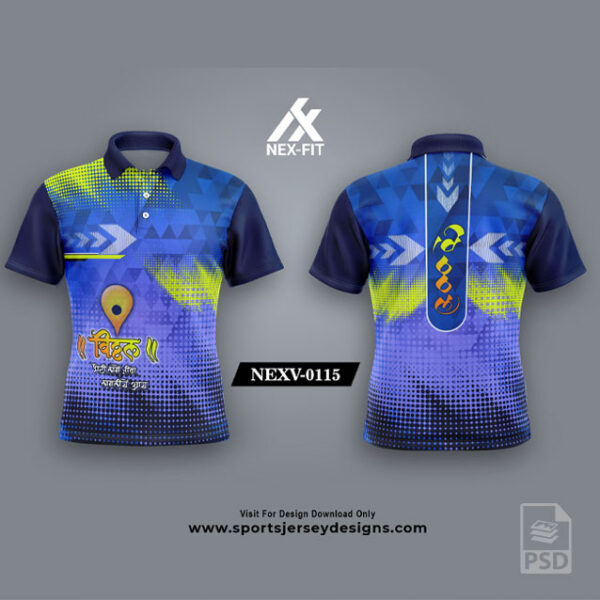 NEXV-0115 Pandharpur Wari Sublimation Jersey Design In Royal Blue Color