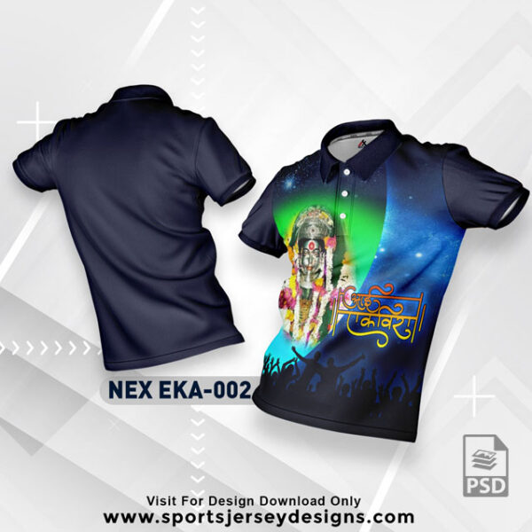 NEX EKA-002 NAVY BLUE EKVIRA AAI PALKHI SUBLIMATION JERSEY DESIGN