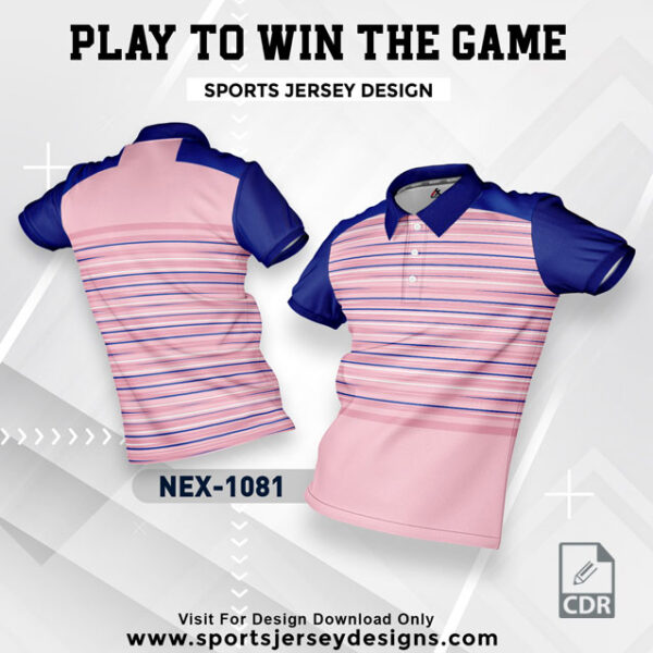 NEX 1081 BABE PINK WITH ROYAL BLUE GRADIENT SPORTSWEAR SUBLIMATION JERSEY DESIGN