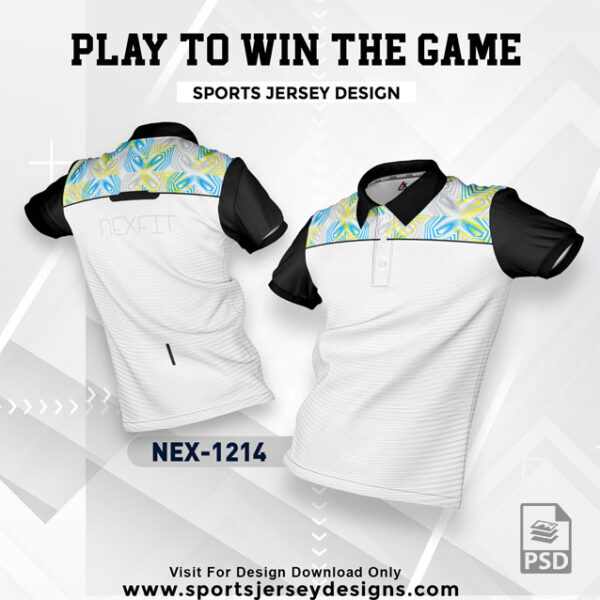 NEX 1214 WHITE GRADIENT SPORTSWEAR SUBLIMATION JERSEY DESIGN