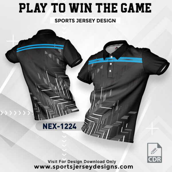 NEX 1224 BLACK SPORTSWEAR SUBLIMATION JERSEY DESIGN