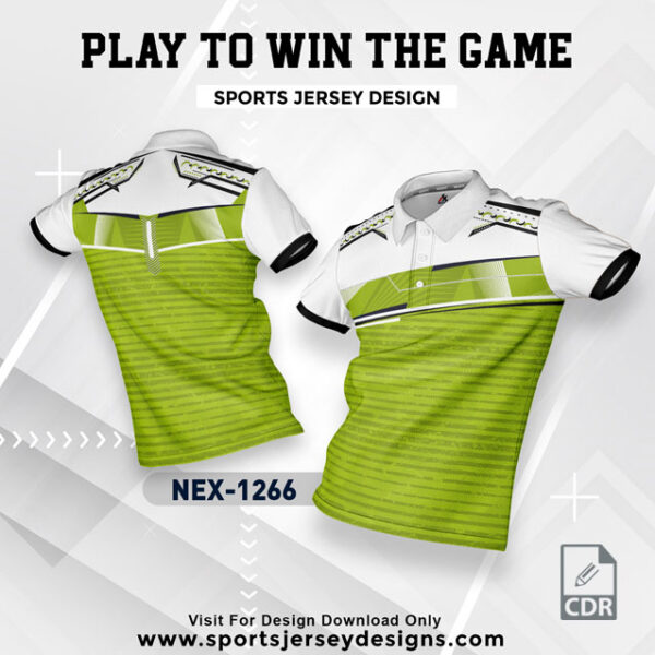 NEX 1266 PISTA GREN WITH WHITE GRADIENT SPORTSWEAR SUBLIMATION JERSEY DESIGN