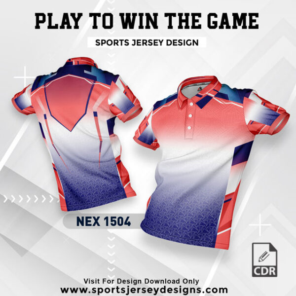 NEX 1504 BABE PINK AND ROYAL BLUE AND WHITE GRADIENT SPORTSWEAR SUBLIMATION JERSEY DESIGN