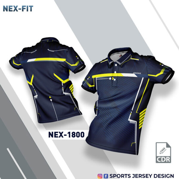 NEX 1800 NAVY BLUE SPORTSWEAR SUBLIMATION JERSEY DESIGN