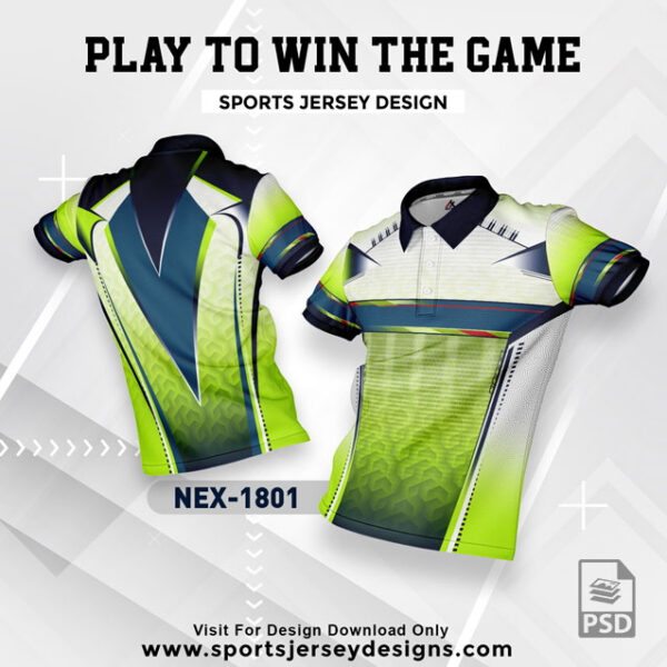 NEX 1801 PISTA GREEN WITH AIRFORCE AND WHITE GRADIENT SPORTSWEAR SUBLIMATION JERSEY DESIGN