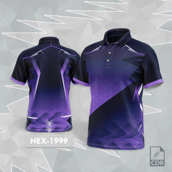 NEX 1999 VIOLET WITH NAVY BLUE GRADIENT SPORTSWEAR SUBLIMATION JERSEY DESIGN