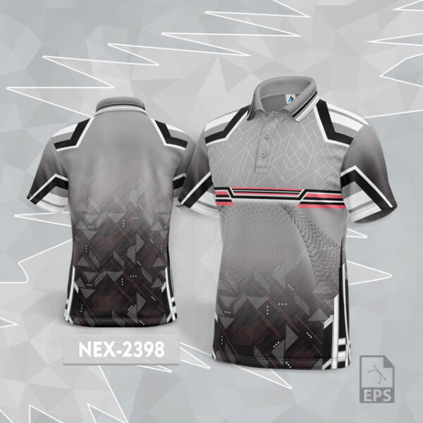 NEX 2398 DARK GRAY WITH WHITE GRADIENT SPORTSWEAR SUBLIMATION JERSEY DESIGN