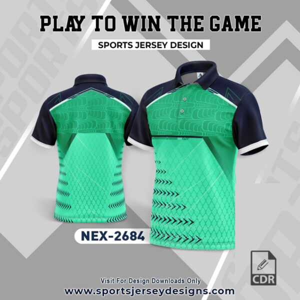 NEXSB 03 SEA GREEN  SPORTSWEAR SUBLIMATION JERSEY DESIGN