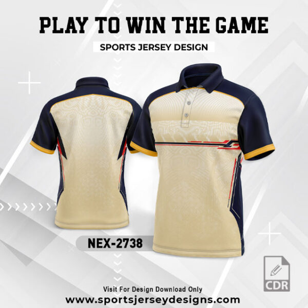 NEX 2738 BEIGE WITH BLACK GRADIENT SPORTSWEAR SUBLIMATION JERSEY DESIGN