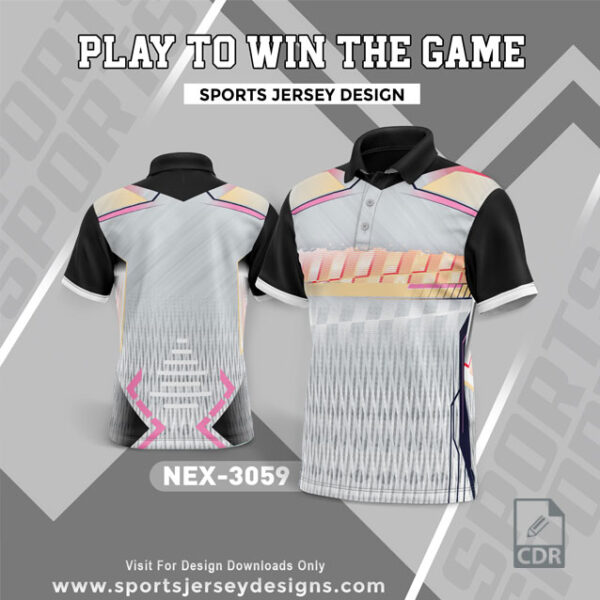 NEX 3059 GAY WITH BEIGE GRADIENT SPORTSWEAR SUBLIMATION JERSEY DESIGN